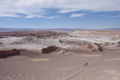 Scenic view of desert against sky