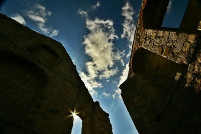 Low angle view of built structure against the sky