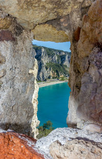 Rock formations by sea