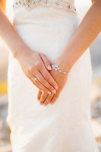 Close-up of woman hands