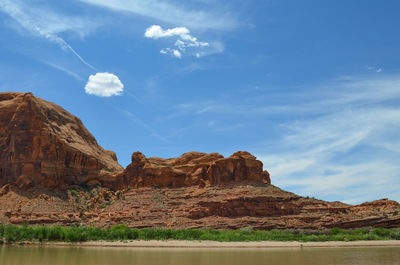 View of landscape against cloudy sky