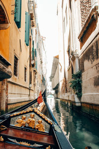 Canal amidst buildings against sky