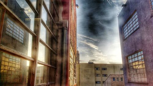 Low angle view of building against sky