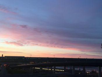 View of cloudy sky at sunset