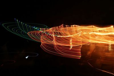 Light trails at night