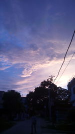 Silhouette of buildings at sunset