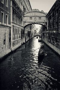 Canal passing through city