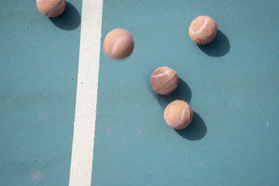 Close-up of tennis balls