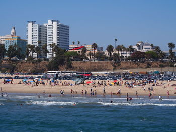 Group of people on beach