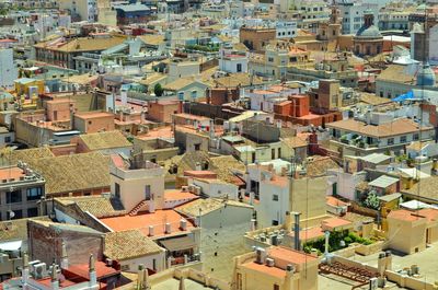 High angle view of townscape