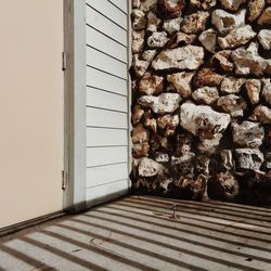 Brick wall against brick wall