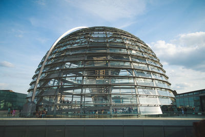 Exterior of the reichstag against sky on sunny day