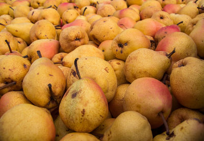 High angle view of fruits for sale at market stall