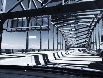 Bridge against sky in city