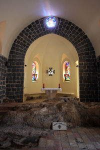 View of cross in temple