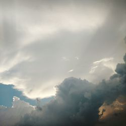 Low angle view of cloudy sky