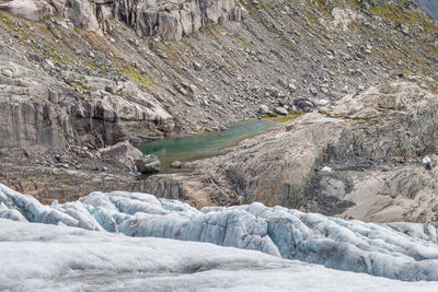 Scenic view of waterfall