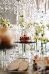 Close-up of food on table