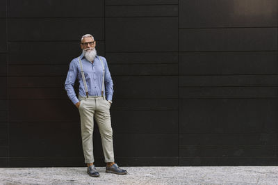 Senior hipster wearing casual in city