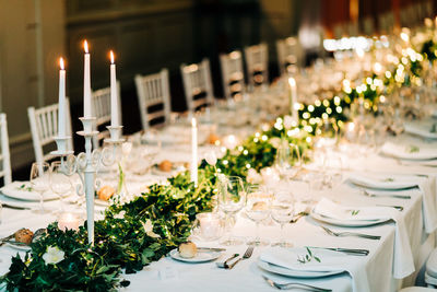 Close-up of wine glass on table