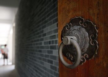 Close-up of door knocker