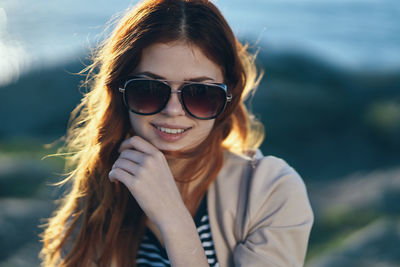 Portrait of smiling young woman