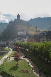 Buildings in city against sky