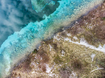 High angle view of sea shore