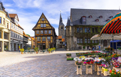 View of buildings in city