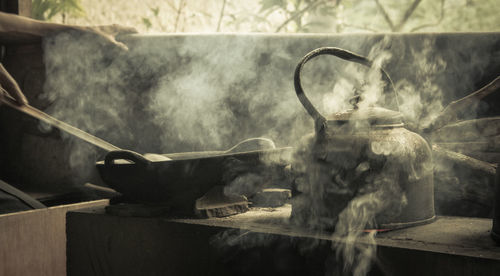 Cropped image of person preparing food