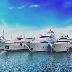 Boats in harbor