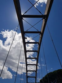 Low angle view of bridge against sky