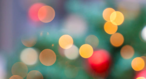 Defocused image of lights