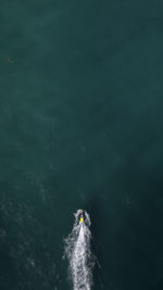 Boat cruising in the ocean