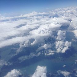 Aerial view of cloudy sky