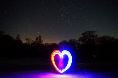 Light trails at night