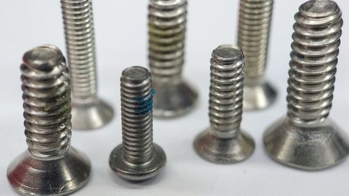 High angle view of various objects on table