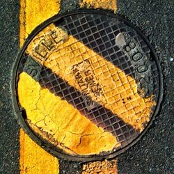 Close-up of metal grate