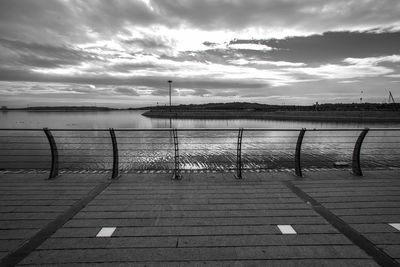 View of sea against cloudy sky