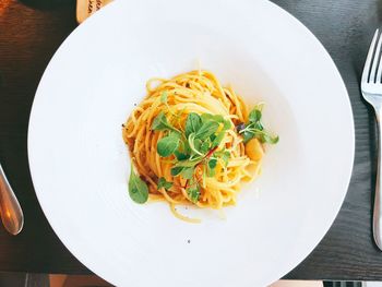 Close-up of food served in plate