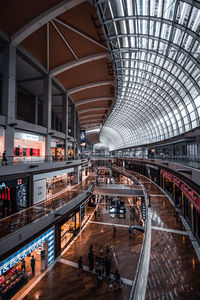High angle view of railroad station