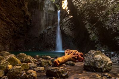 Kozjak waterfall in slovenia.