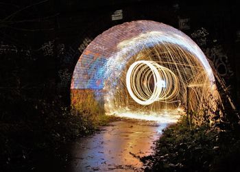 Tunnel at night