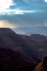 Scenic view of dramatic landscape against sky