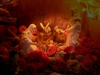 Illuminated nativity scene