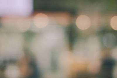 Defocused image of blurred lights