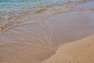 High angle view of beach