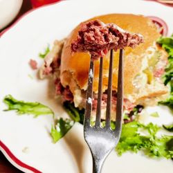 Close-up of food served in plate