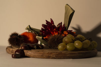 Close-up of fruits on table