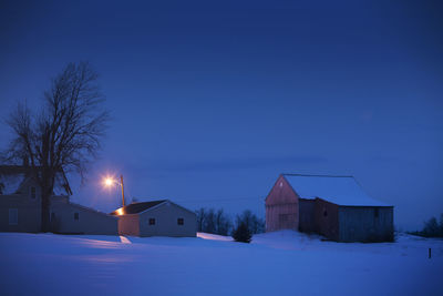 Barn photographed at night in grand isle, vermont